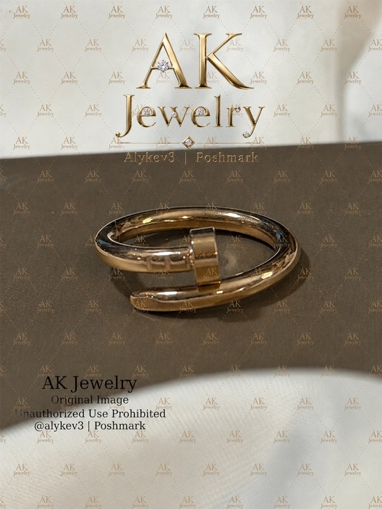 AK Jewelry Jewelry - 💎LUXURY RING Pink Rose Gold 18k Nail Design Stainless Steel, Men Women Style gp